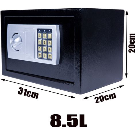 8.5L Safe Tresor Feuerfest M beltresor Dokumententresor Geldschrank Wandtresor (1/5)