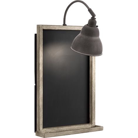 Lampada da parete luce acciaio zinco H 61 cm lampada da corridoio luce scala 1 fiamma (1/5)