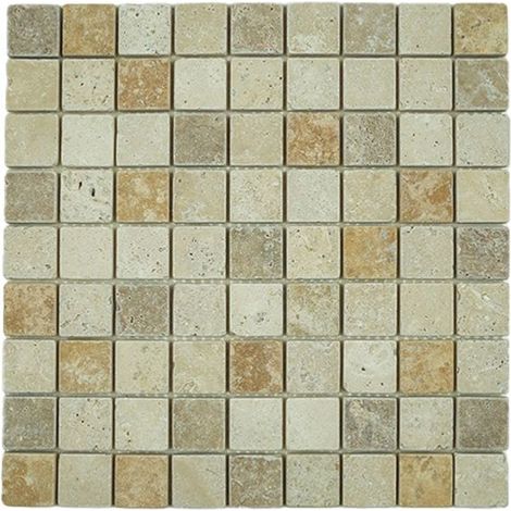 Mosaico - ALBEDO PIERRE - AL-252 - Travertino Invecchiato - 30,5x30,5 cm - Interno/Esterno