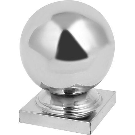 60mm x 60mm Boule ornement Argent Acier inoxidable pour ton post clôture escalier Newel (1/3)