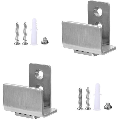 lot de 2 guide de sol pour porte coulissante, inox (1/5)
