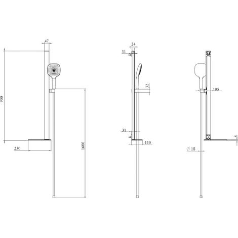 Villeroy & Boch TVS11000200061 ensemble de douche Infinity Showers