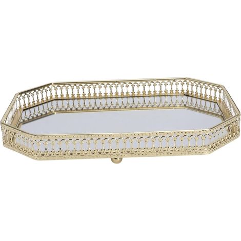 Plateau De Rangement pour Bijoux Et Cosmétiques Plateau Miroir Décoratif pour Chambre (1/5)