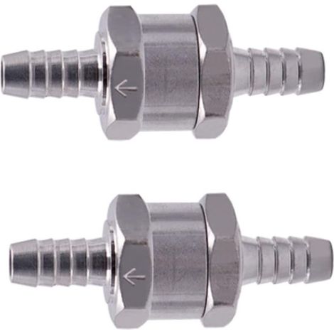 2 Pièces Clapet Anti-Retour Carburant, Clapet Anti-Retour de Retour D&39huile, Clapet Anti-Retour en Aluminium, Convient pour Carburateur et Système D&39alimentation(8 mm) (1/3)