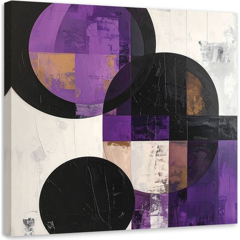 Stampe su Tela, Astrattismo moderno texture viola, 20x20 (1/5)
