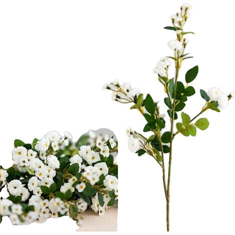 Decoración rosa, seda artificial, para uso en interiores, BLANCO (1/2)
