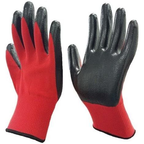 Lot de 12 Gants de protection du travail, 23cm gants épais en nylon, résistants à l'usure et antidérapants (1/3)