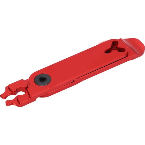 Pince maillon de chaîne vélo 4 en 1 multifonction outil réparation aluminium rouge (1/5)