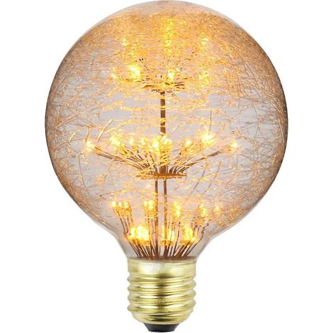 Fireword Moon RGB LED-Lampe E27, warmweiß, 3 W, 220/240 V, Glas, E27, 3,00 W, 230,00