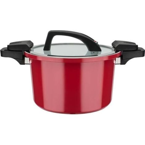 Autocuiseur basse pression - GSW - 24 cm - 6 L - Aluminium forgé - Induction - Rouge (1/4)