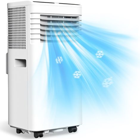 Mobile air conditioner 7000 BTU cooling capacity 2050W (2.05 kW) for rooms 10-16 m² 3-in-1: cooling, dehumidifying, ventilating Includes remote control & 24h timer Sleep mode R290 refrigerant (1/5)