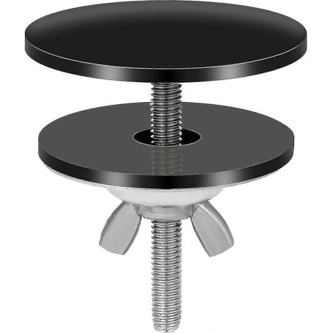 Cache-trou d'évier noir, bouchon de trou de robinet de cuisine en acier inoxydable de 5 cm (2 pouces), étanche, pour robinet d'évier. (1/5)