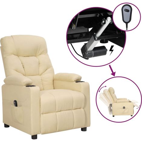 Relaxsessel Elektrisch Creme Stoff (1/5)