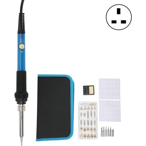 Kit de fer à souder électrique 60W AC220V prise UK, stylet pour pyrogravure sur bois, outil de gravure et sculpture. (1/5)