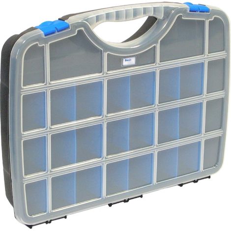 1 Casier à séparateurs amovibles, 21 cloisons, Polypropylène, Base noire, Rangement atelier (1/5)