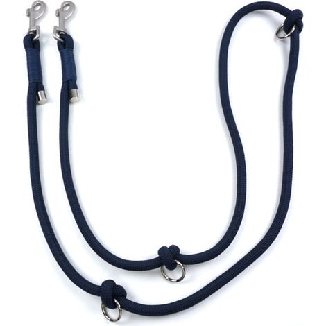 Skandinavische Hundeleine – 2 m – 10 mm Durchmesser – Verstellbare Leine im skandinavischen Design – Geeignet für kleine bis mittelgroße Hunde – Grau (1/5)