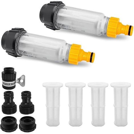 Filtre à eau pour tuyau d'arrosage, préfiltre, insert de filtre à eau, adaptateurs rapides (1/4)