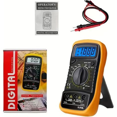 MULTIMÈTRE NUMÉRIQUE AC/DC VOLTMÈTRE AMPÈREMÈTRE OHMMÈTRE (1/3)