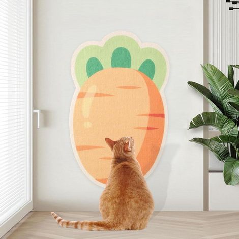 Griffoir mural pour chat, planche à griffer verticale, accessoire en sisal pour entretien des griffes et jeu intérieur (1/4)