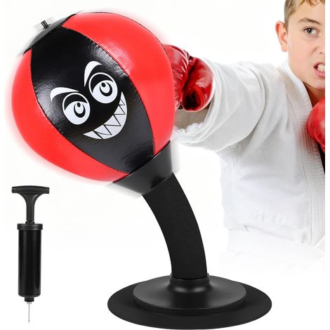Punching-Ball de Bureau, Rage Bag Sac de Frappe Table Autonome avec Ventouse (1/5)