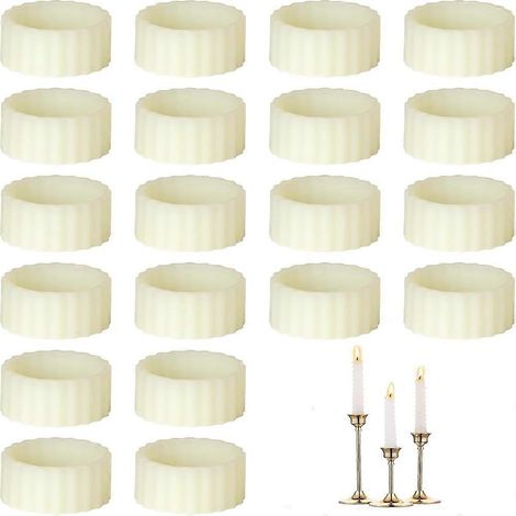 20 pinces à bougies en silicone, supports de bougies pour bougies coniques et coupelles à bougies, rondelles en caoutchouc pour coupelles à bougies coniques (1/5)