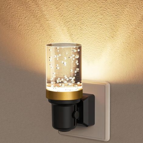 Prise Electrique Avec Capteur de Crépuscule, 1 Prise Veilleuse LED Dimmable 0-100LM, 3000K Blanc Chaud, Veilleuse Enfant pour Chambre, Couloir, Escalier, Cuisine, Salon (1/5)