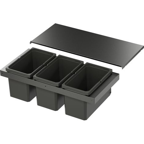 Vs Envi Flex XS-256 Abfalltrennsystem KB 900mm Mülltrennsystem 3x16 Liter Lava (1/4)