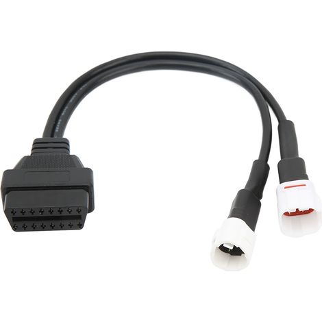 Câble adaptateur diagnostic OBD2 Yamaha vers connecteur 3 et 4 broches, boîtier ABS robuste pour lecture et effacement codes défaut (1/5)