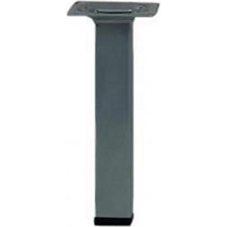 Pata para mueble cuadrada HETTICH fija de acero epoxi gris HETTICH