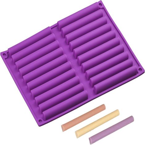 Irovami Moule en silicone pour longues bandes 10 cm – barres chocolatées, biscuits, bretzels (1/5)