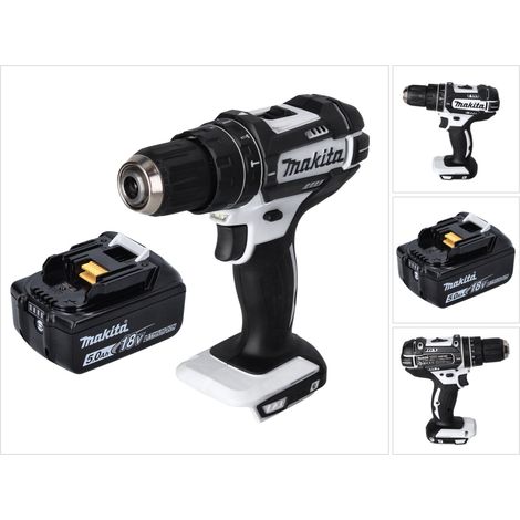 Makita DHP 482 T1 W Perceuse-visseuse à percussion sans fil 18 V 62 Nm + 1x Batterie 5,0 Ah - sans chargeur (1/5)