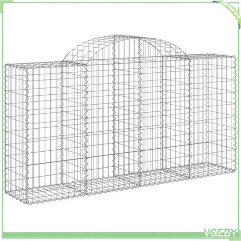 Panier de gabion - FAFEICY - 153495 arqué - 200x50x100/120 cm - fil 3,5 mm - maille 5x10 cm (1/4)