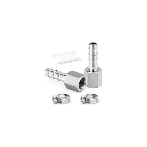 2 pièces raccords embout cannelé acier inox 304, embout 8 mm vers filetage femelle BSP 3/8", raccord compression eau, carburant, air
