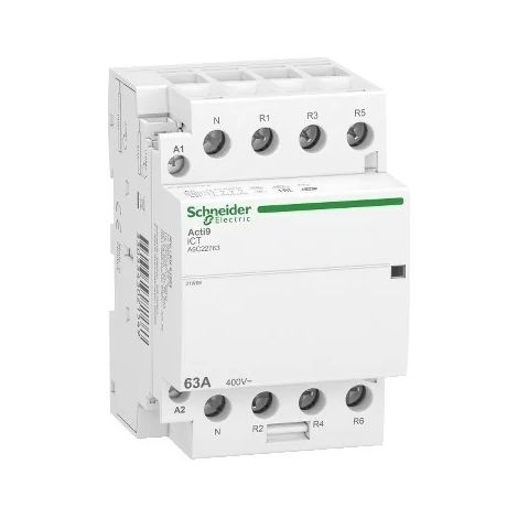 Schneider A9C22763 Acti9 iDT40 CT Contattore testa di gruppo - 63A 3P+N 4NF 230/240VAC 50HZ
