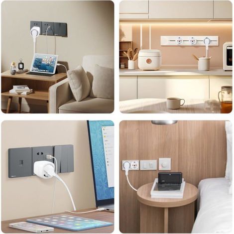 Adaptateur Prise UK - 3, Adaptateur France vers UK Type G Sécurité pour Irlande Angleterre Ecosse Dubaï - Blanc Étiquette (1/5)