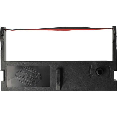 vhbw 1x Ribbon Cartridge compatible with Sigma CR 6000A Dot Matrix, Receipt Printer - Black-Red Ink Ribbon