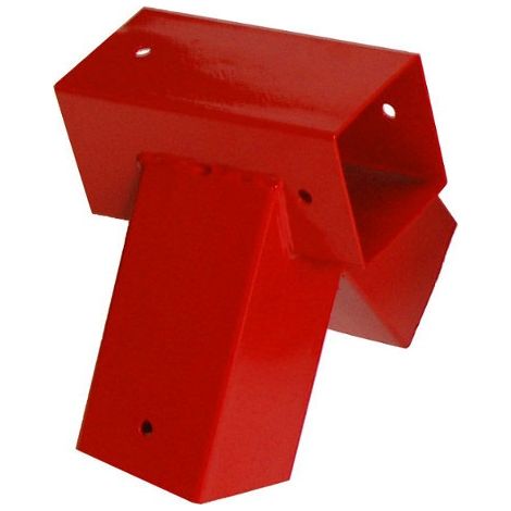 Joint d'angle Swing Rouge pour poteaux carrés 9 x 9 cm - Par