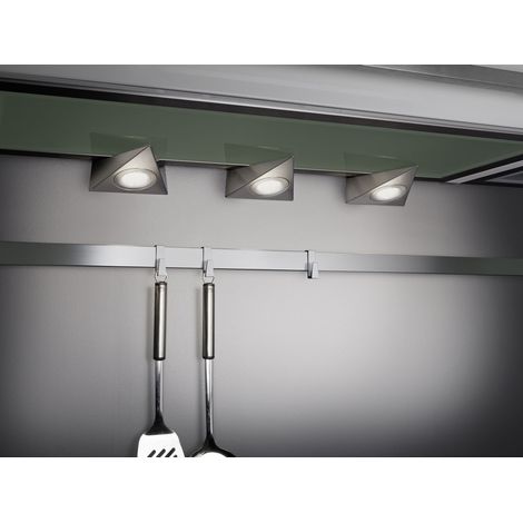3er SET LED Unterbauleuchten ECCO dreieckig mit Schalter, Breite je 12,4cm (1/5)