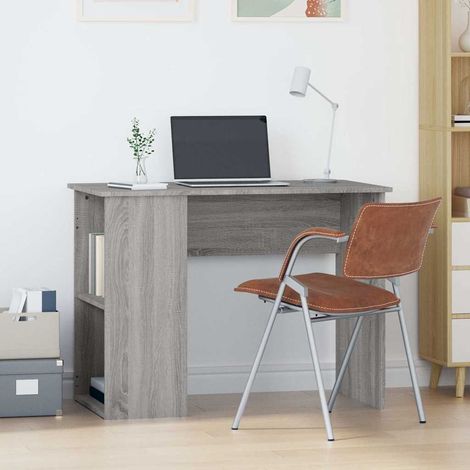vidaXL Desk Grey Sonoma 100x55x75 cm Engineered Wood (1/5)