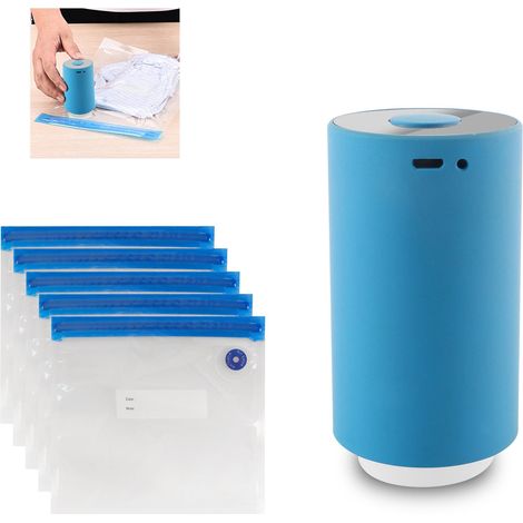 Mini Pompe à Vide Automatique avec Sacs Sous Vide pour Aliments, Machine de Mise Sous Vide Portable pour Cuisine et Maison