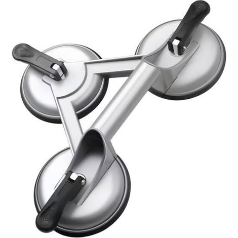 Ventouse de levage triple en aluminium haute capacité Poignée pour verre, carrelage, granit, usage intensif, 3 ventouses (1/5)