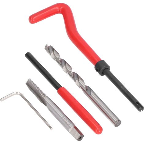Kit de réparation de filetage HSS avec tarauds, foret et outil de cassage de filetage endommagé M10 x 1,25 mm (1/5)