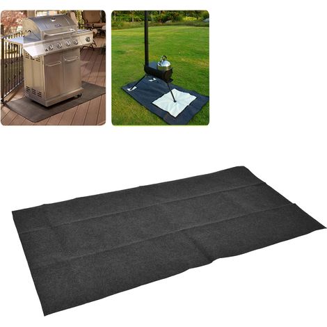 Grillmatte für den Außenbereich, schwer entflammbar, mit Holzhaltertasche, PET+PE, 182 x 91 cm, rechtwinklig, komplettes Camping- und Outdoor-Kochset (1/5)