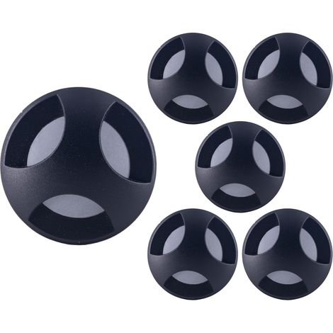 Confezione da 6 applique LED rotonde Targo 3 W 50 lm IP65 Ø6x5.85