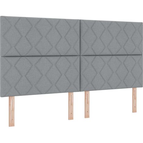 Maison Exclusive - Testiera LED Grigio chiaro 180 cm Tessuto (1/5)