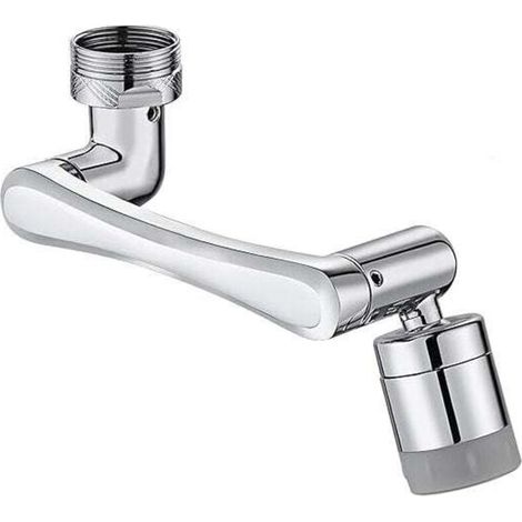 1440° Swivel Faucet Aerator, Rotatable Faucet Attachment Aerator with 2 Spray Functions, Multifunctional Rotatable Kitchen Faucet Fits 20mm, 22mm, 24mm External Thread MUMU (1/4)