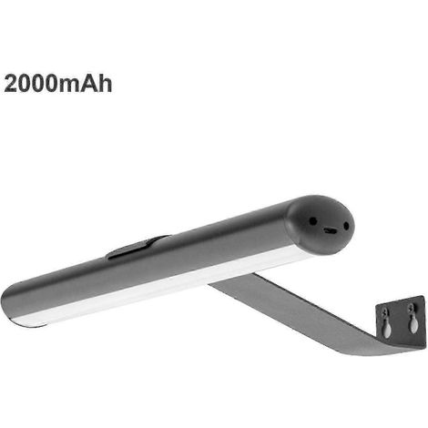 Lampe murale pour tableaux avec télécommande, alimentée par batterie, idéale pour la peinture et la photographie (portrait), noire, 2000 mAh (1/4)