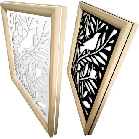 COLIBRI - Moduli Decorativi in Legno e PVC - Colore: bianco - Misura: 73x73 cm