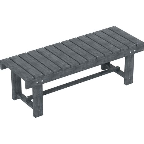 Panchina da Giardino a 2 Posti 110x38x35 cm Impermeabile in Legno di Abete Grigio (1/5)