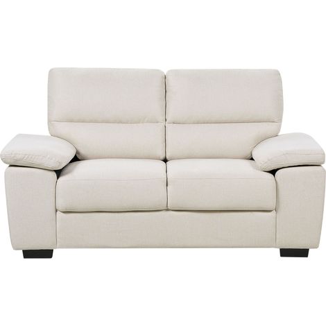 Canapé 2 Places en Tissu Moderne Minimaliste Beige Clair Vogar (1/5)